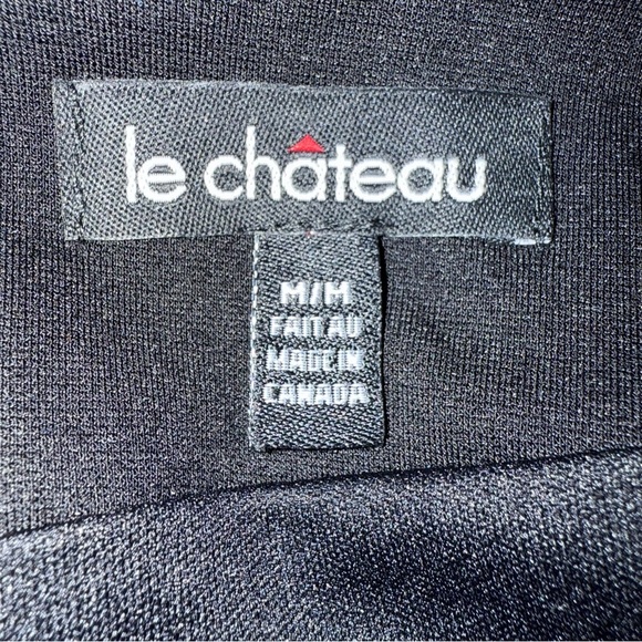 Le Chateau Blue and Black Sheath Mini Dress with Bateau Neckline - Picture 12 of 12